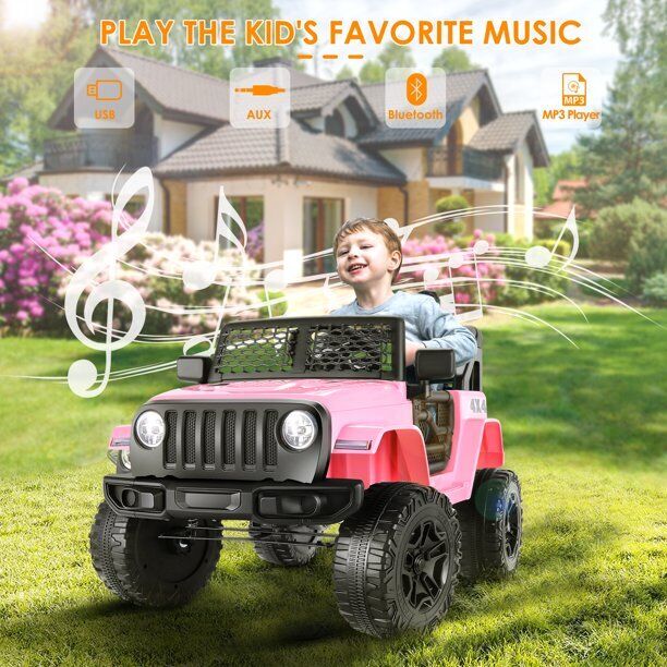 Electric Kids Ride On Car Power Wheels Jeep 2 Seater with 12V 7Ah Battery