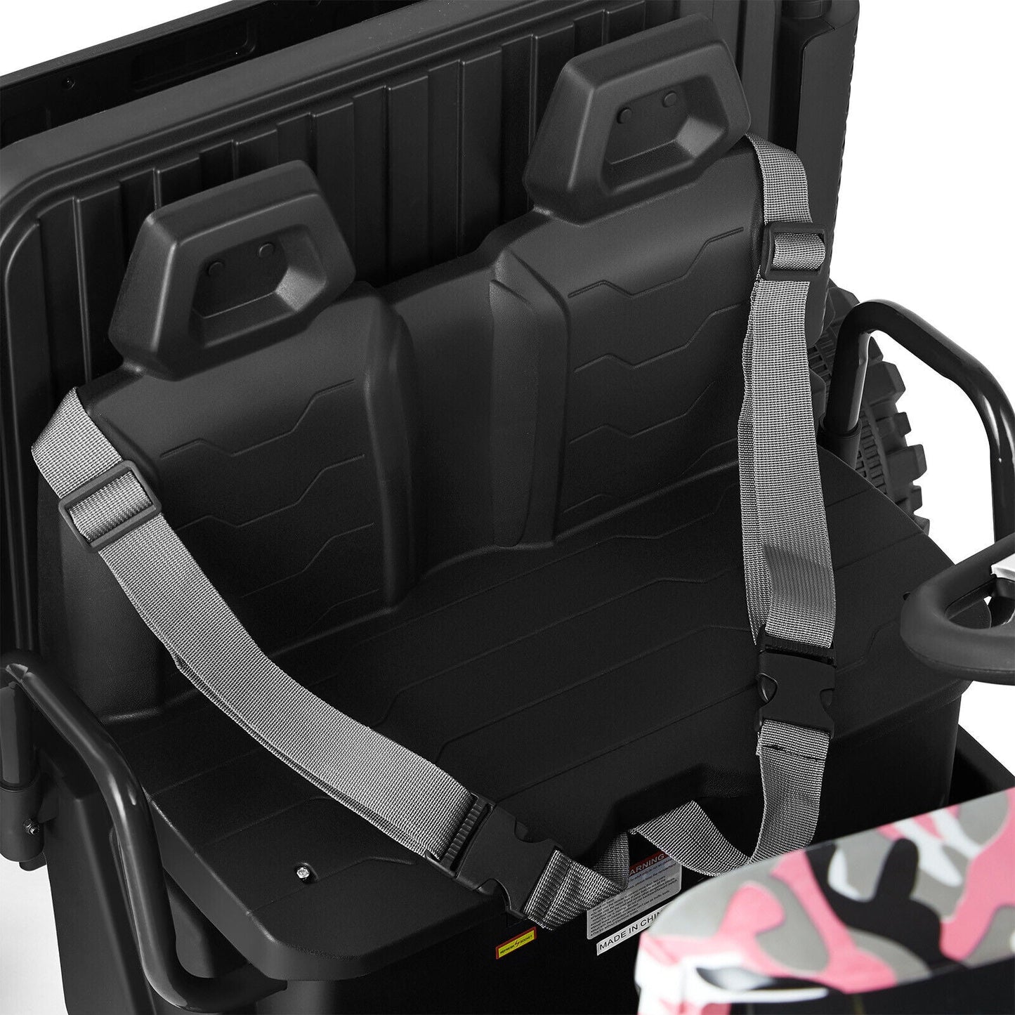 Electric 2-Seater Kids Ride On Truck Tractor with Trailer and Remote Control - 3 Speeds, Pink