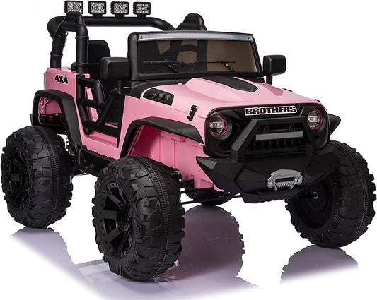 Electric 2-Seater Kids Ride On Truck with Remote Control and LED Lights - 24V 400W