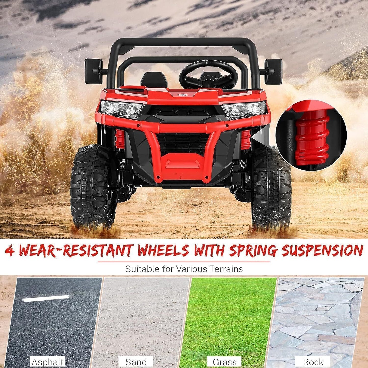 Electric 2 Seater Ride On Car with Dump Trailer - 24V Battery Powered 4WD Toy Tractor