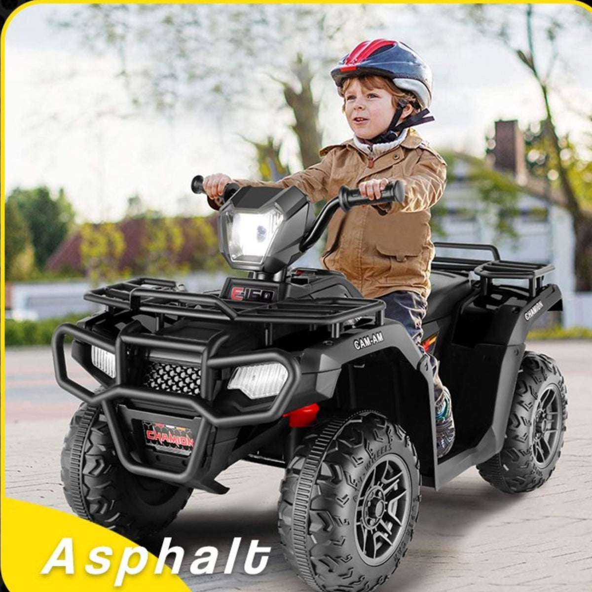 Electric Kids Ride On ATV with Music, LED Lights, and AUX/USB Port - 12V 4-Wheeler Quad