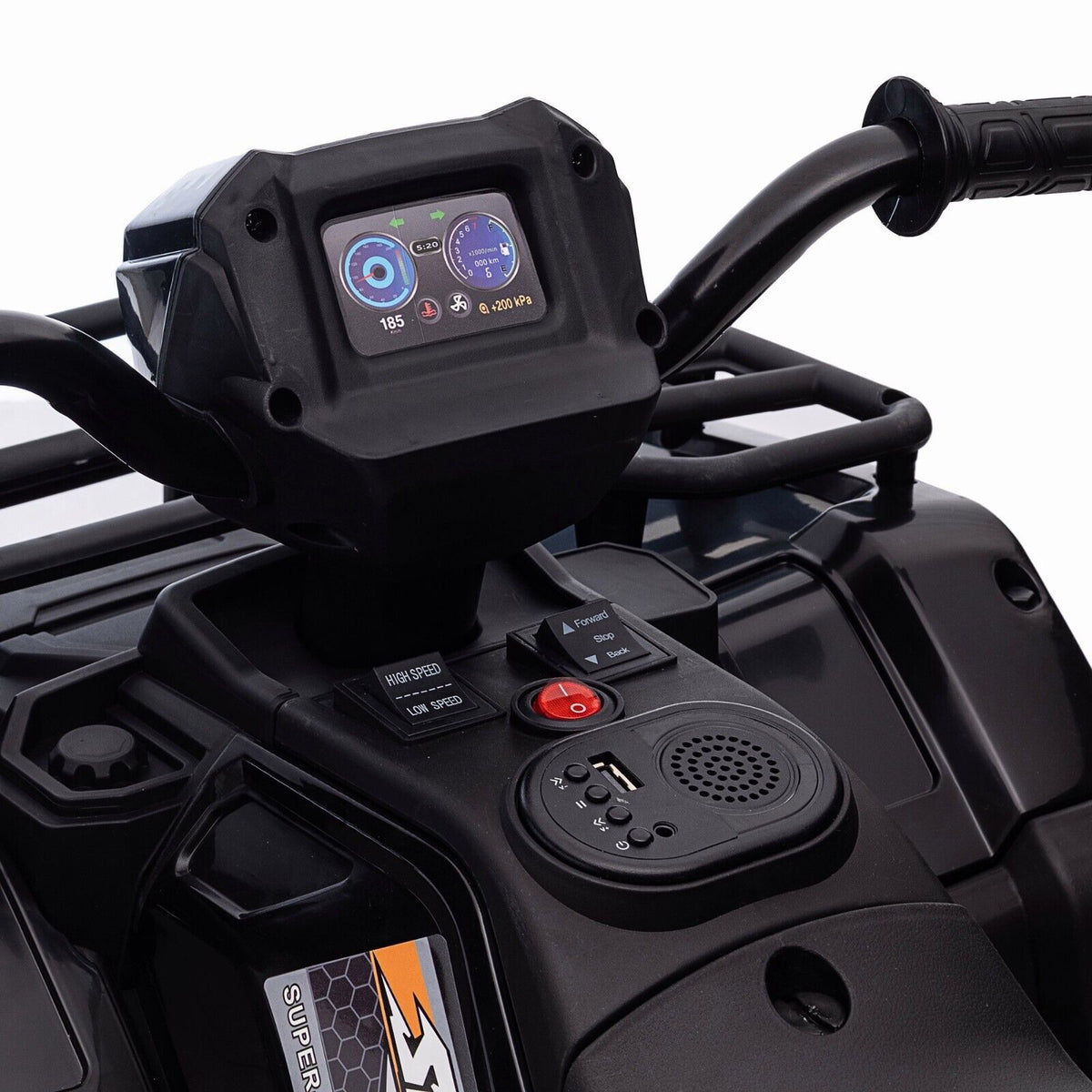 Electric Kids Ride On ATV 4-Wheeler Quad with Music, LED Lights, and USB for Ages 3-8