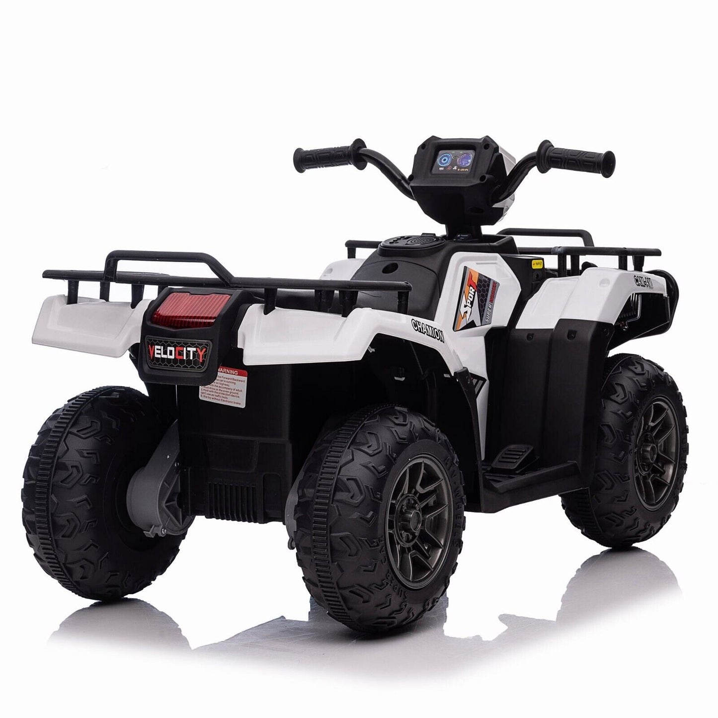 Electric 4-Wheeler Quad for Kids with MP3 Music and LED Lights - 12V ATV Ride On Car Perfect for Gifting