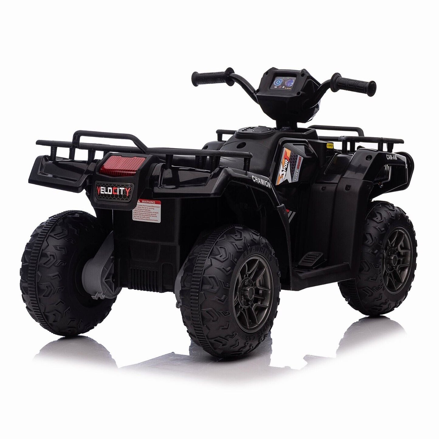 Electric 4-Wheeler Quad for Kids with MP3 Music and LED Lights - 12V ATV Ride On Car Perfect for Gifting