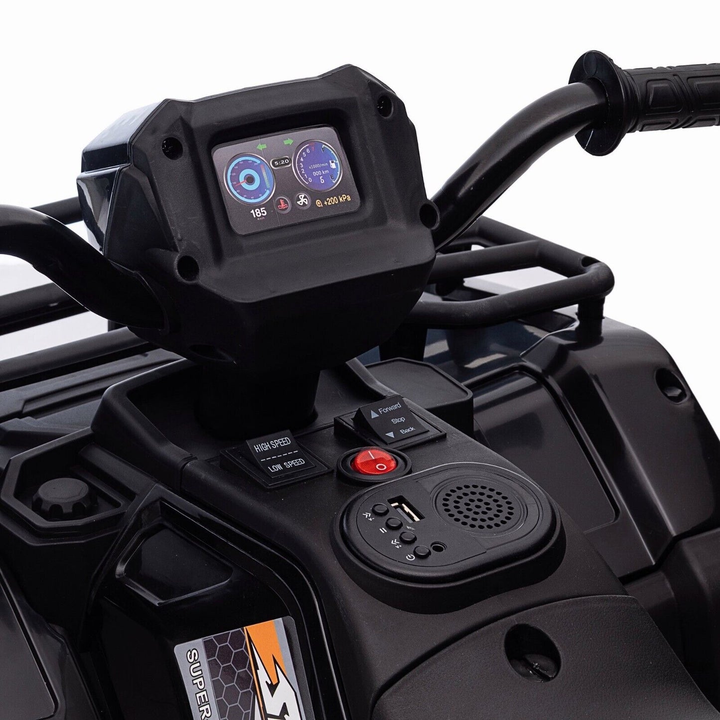 Electric 4-Wheeler Quad for Kids with MP3 Music and LED Lights - 12V ATV Ride On Car Perfect for Gifting
