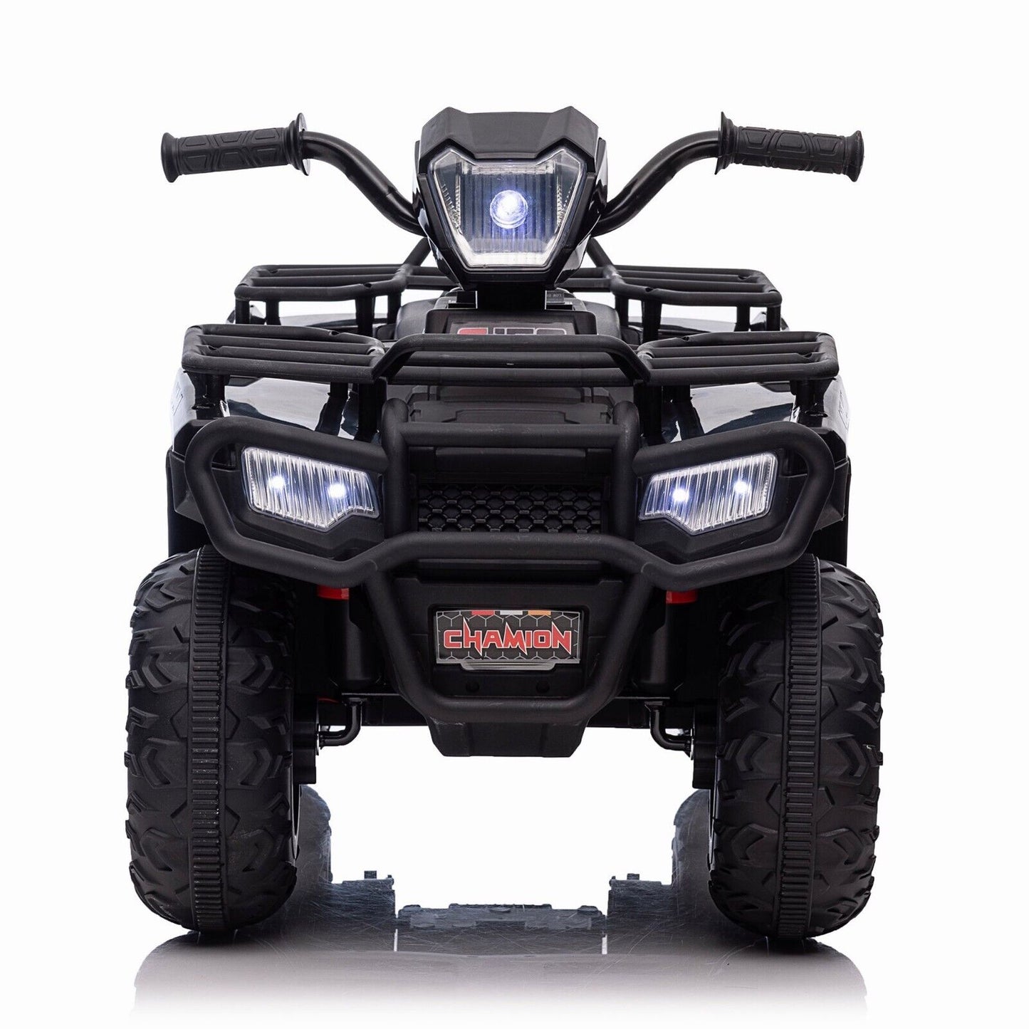 Electric Kids ATV Ride On Car with Music, LED Lights, and USB - Black Quad 4-Wheeler