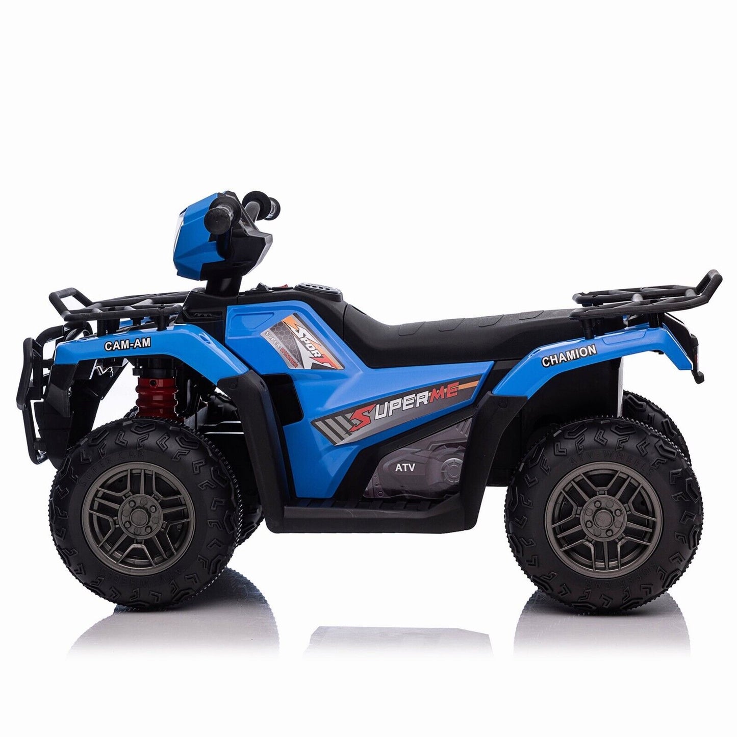 Electric Kids ATV Ride On Car with Music, LED Lights, and USB - Black Quad 4-Wheeler