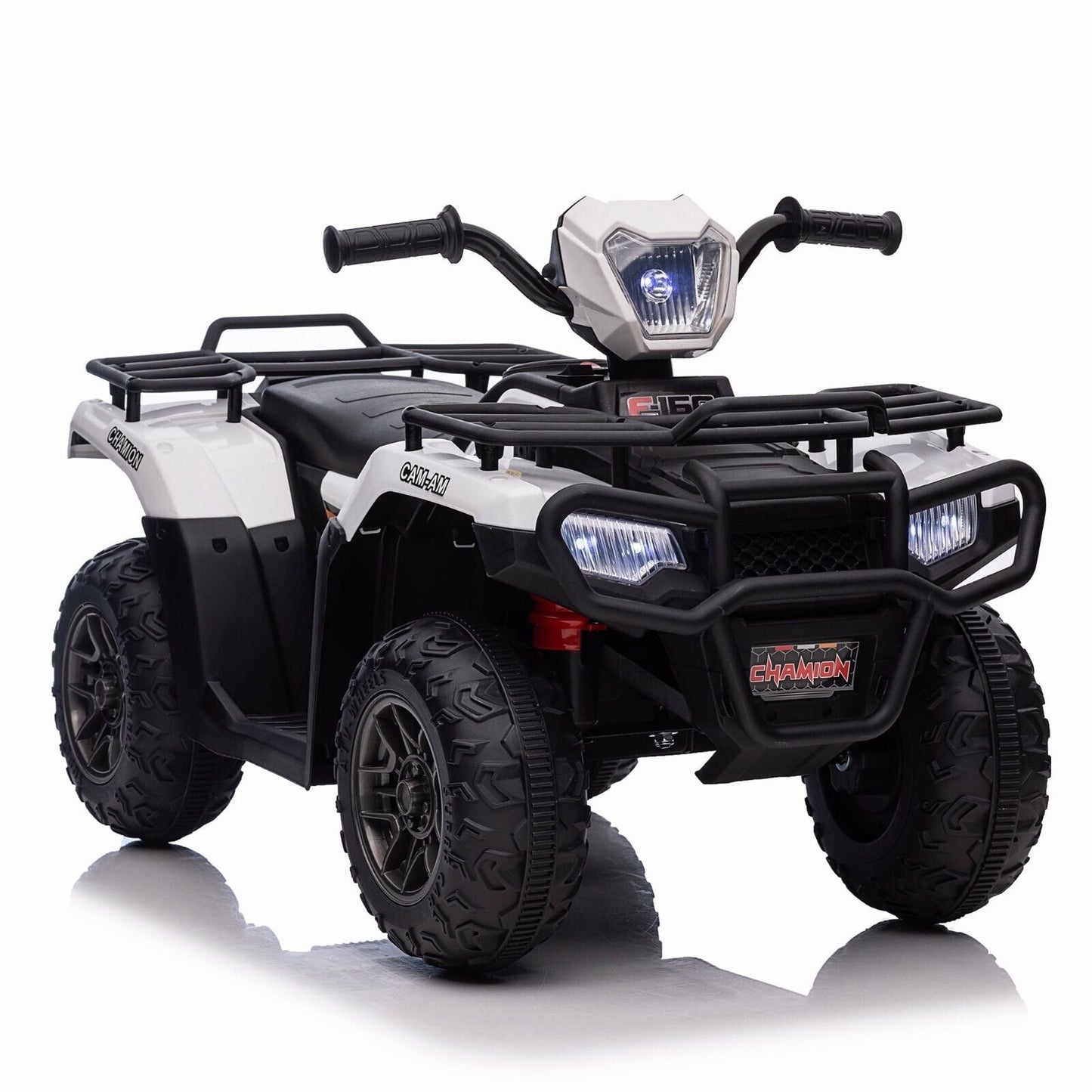 Electric Kids ATV Ride On Car with Music, LED Lights, and USB - Black Quad 4-Wheeler