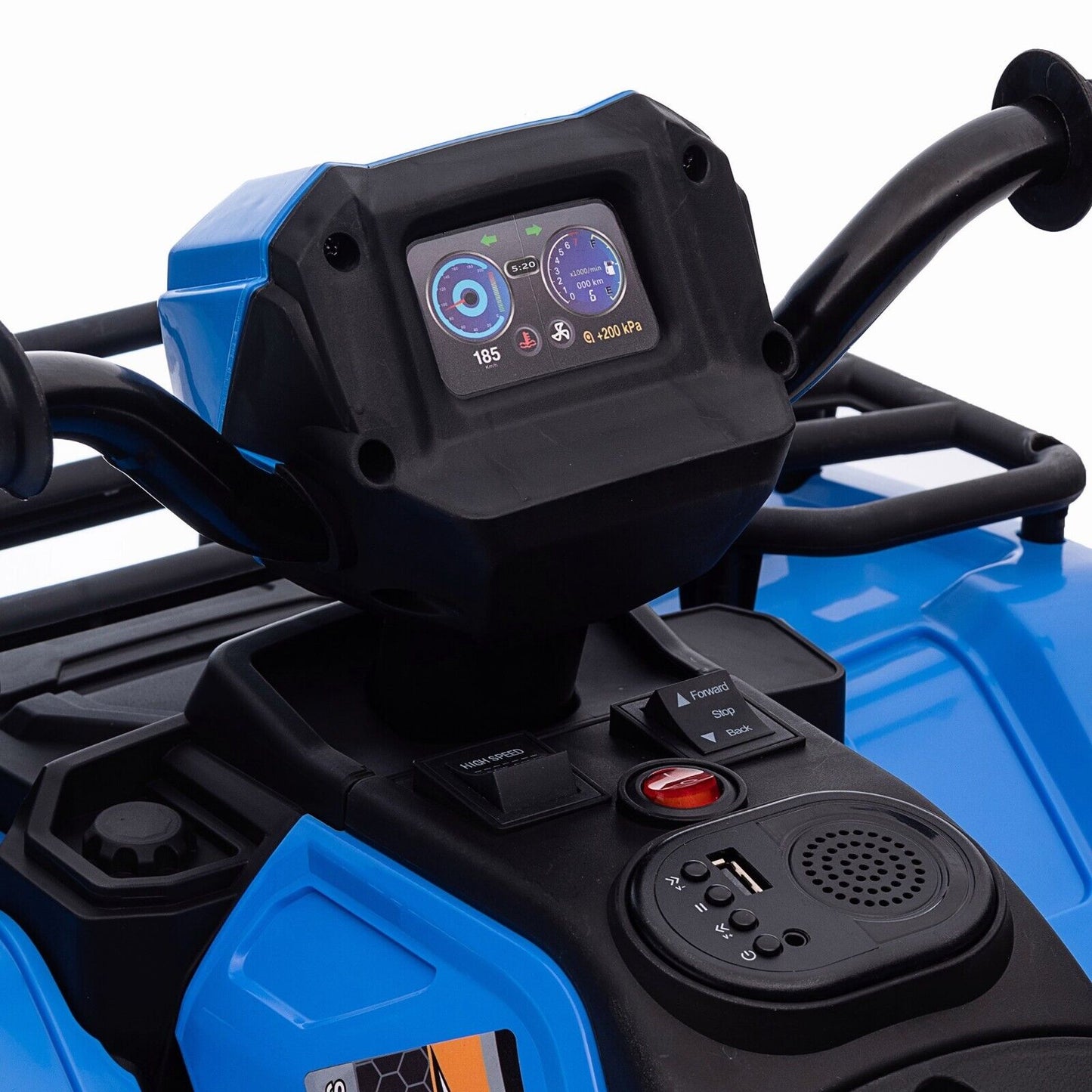 Electric 4-Wheeler Quad for Kids with Music, LED Lights, and AUX Port - 12V Ride On ATV