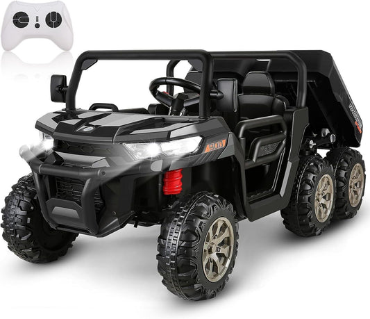 2 Seater 24V Electric Ride-On Tractor with Dump Bed and 4WD