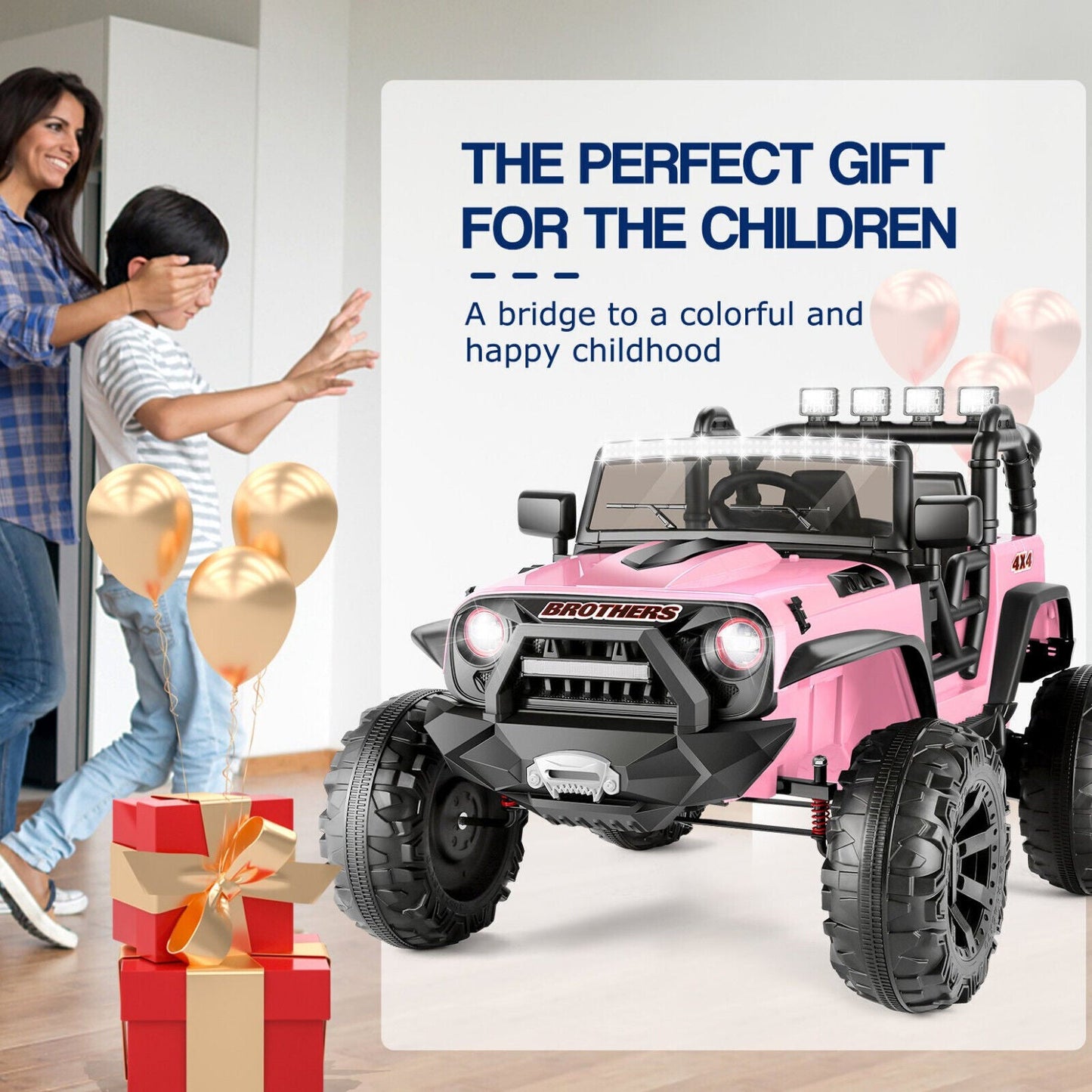 2 Seater Kids Ride On Truck Car with Remote Control and LED Lights - 24V 200W - Perfect Gift for Children ??