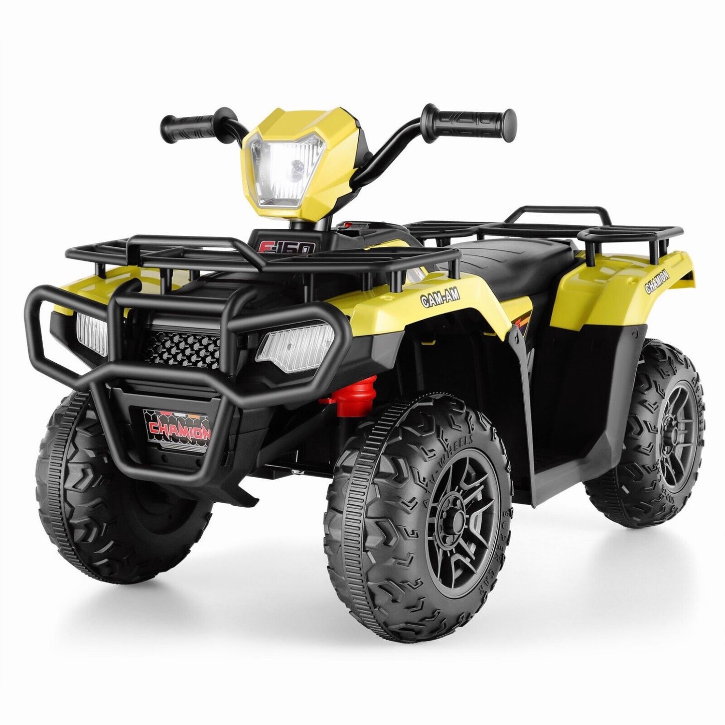 Electric Kids ATV Ride On Car with Music, LED Lights, and USB - Black Quad 4-Wheeler