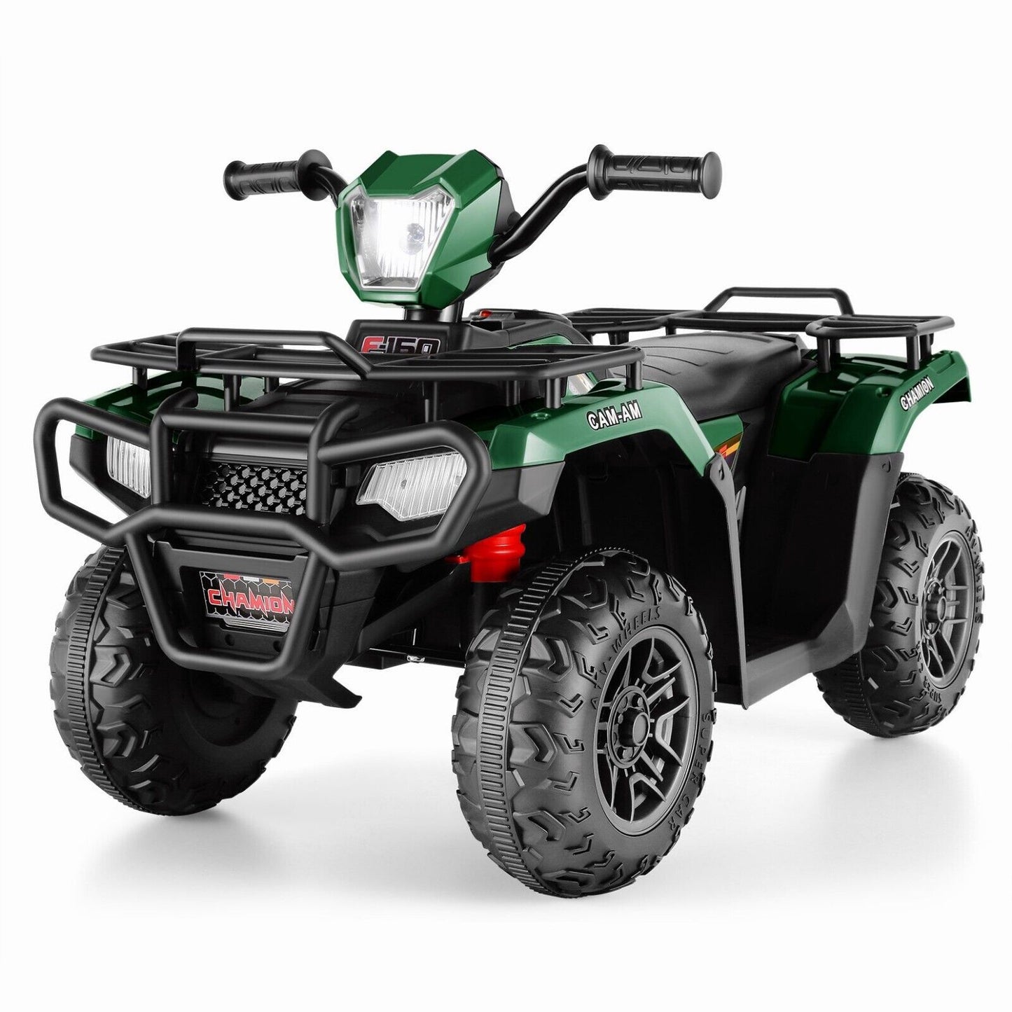 Electric Kids ATV Ride On Car with Music, LED Lights, and USB - Black Quad 4-Wheeler