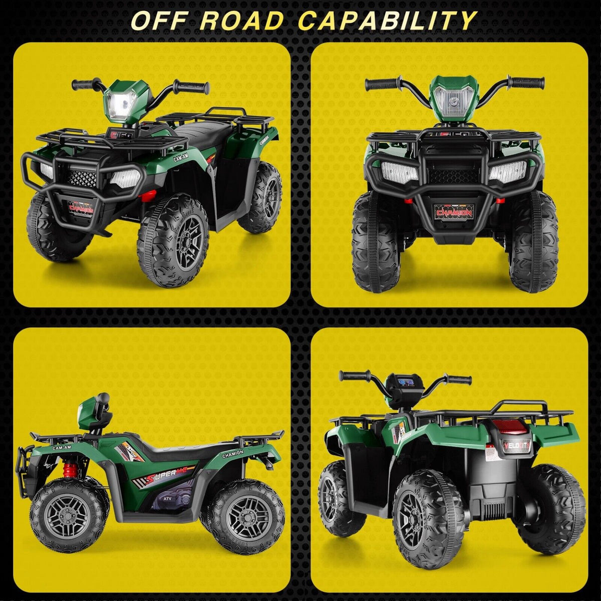 Electric Kids ATV Ride On Car with Music, LED Lights, and USB Charger - 12V 4-Wheeler for Endless Fun!