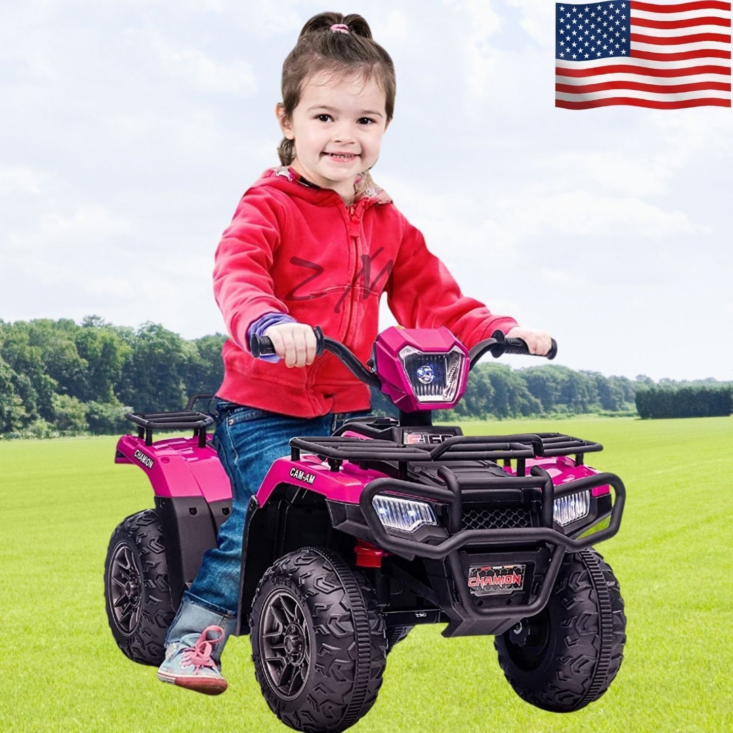 Electric Kids Ride On ATV 4-Wheeler Quad with Music and LED Lights - Perfect Gift for Children