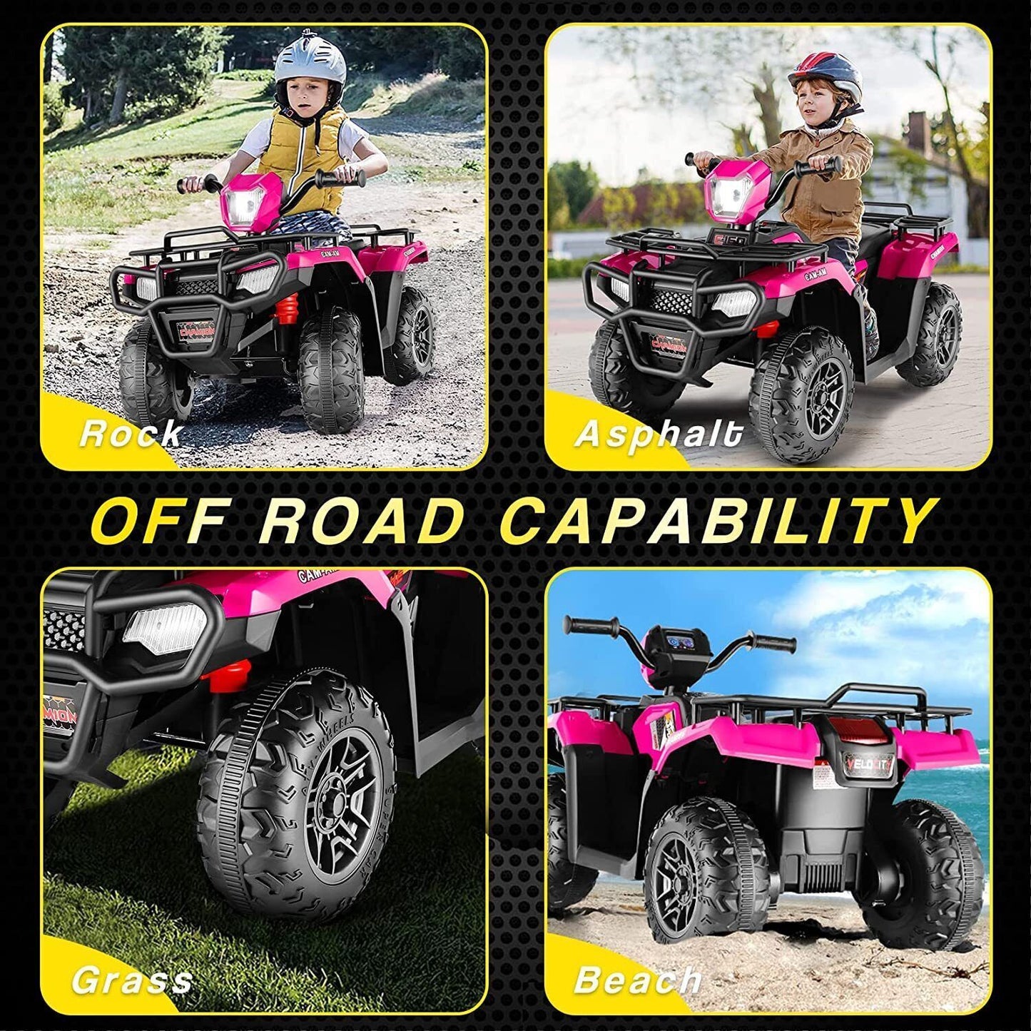 Electric Kids Ride On ATV 4-Wheeler Quad with Music and LED Lights - Perfect Gift for Children