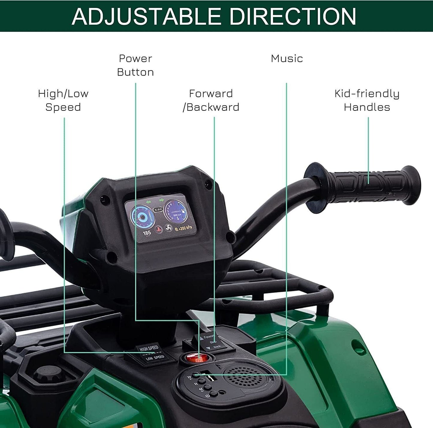 Electric Kids Ride On ATV 4-Wheeler Quad with Music and LED Lights - Perfect Gift for Children