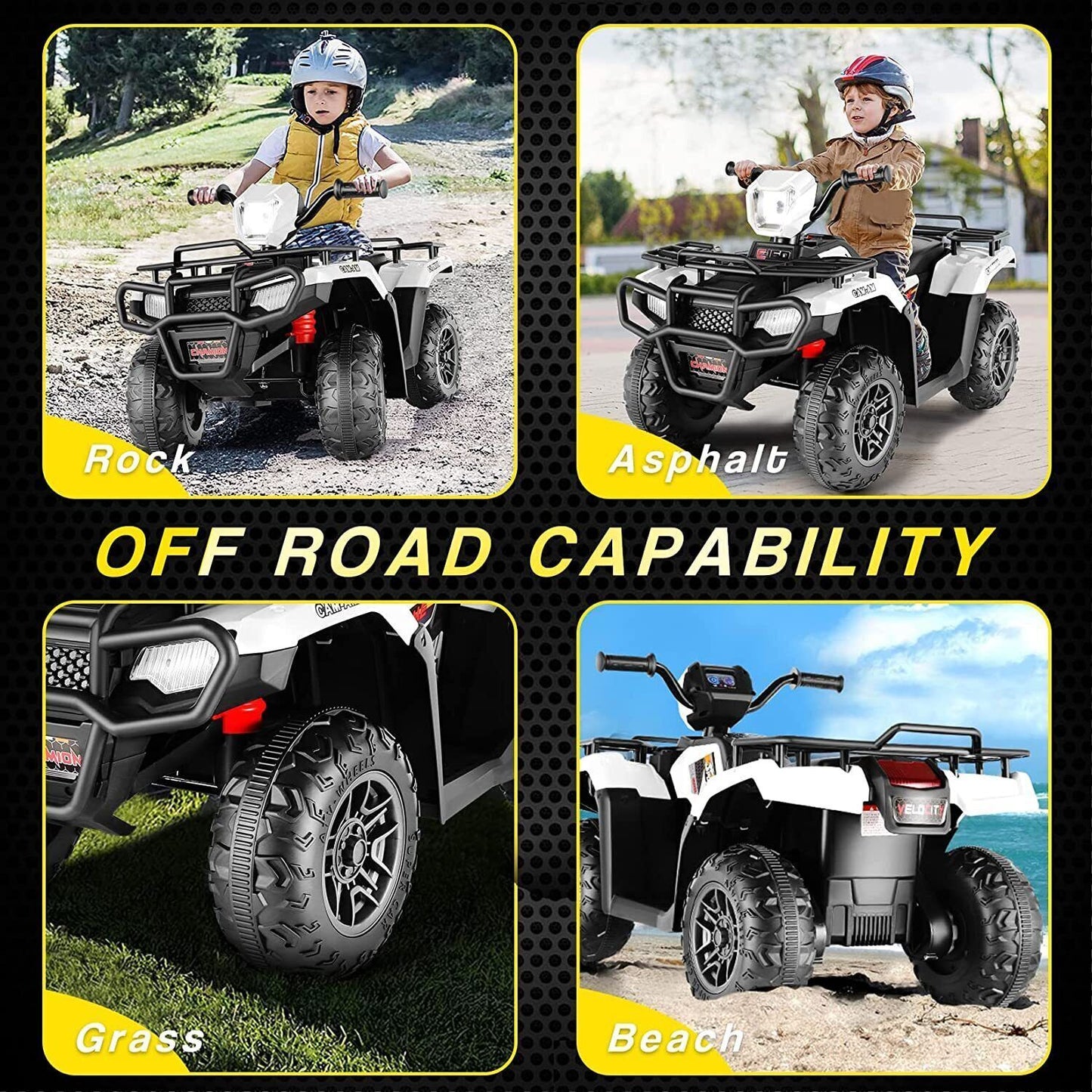 Electric Kids Ride On ATV 4-Wheeler Quad with Music and LED Lights - Perfect Gift for Children