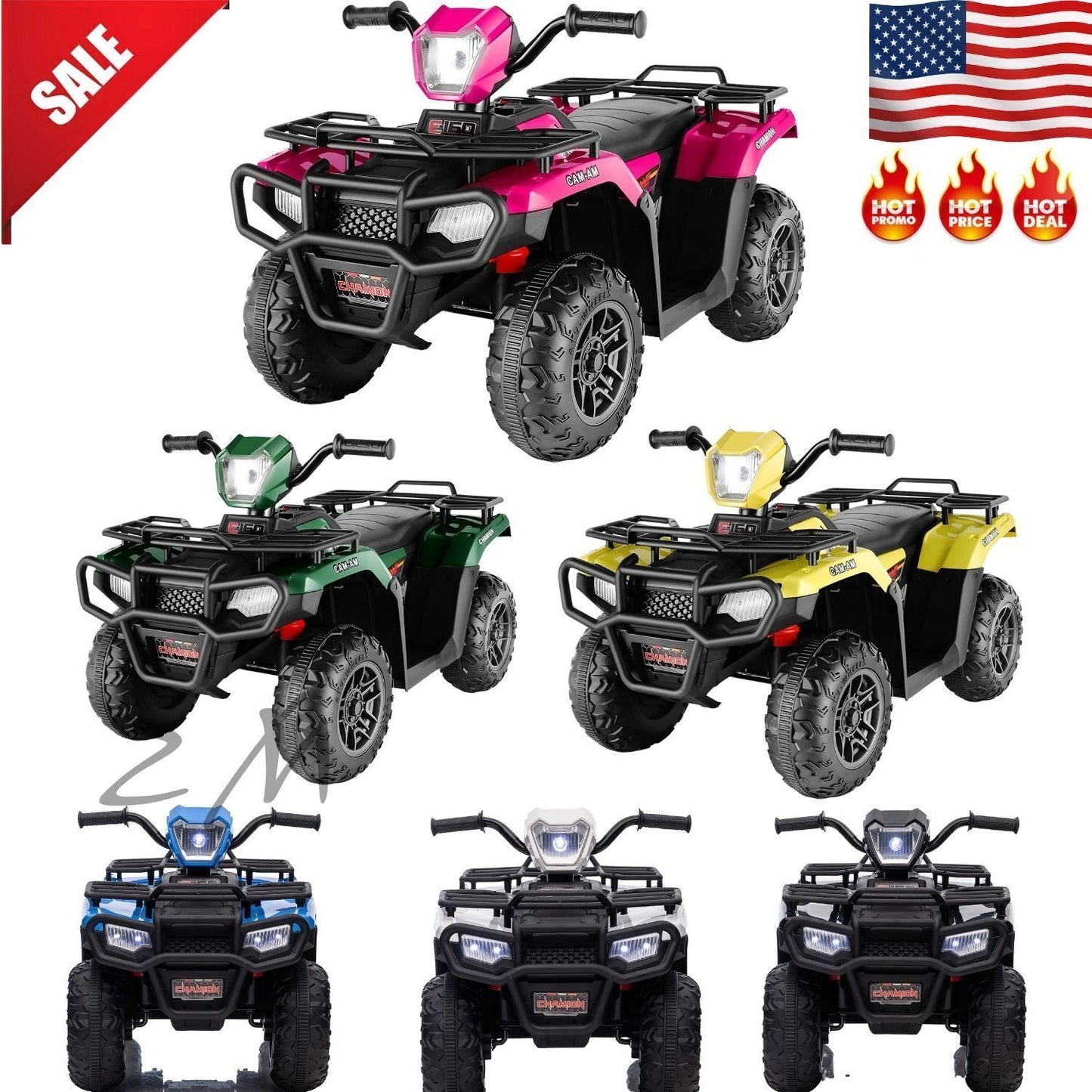 Electric Kids Ride On ATV 4-Wheeler Quad with Music and LED Lights - Perfect Gift for Kids!