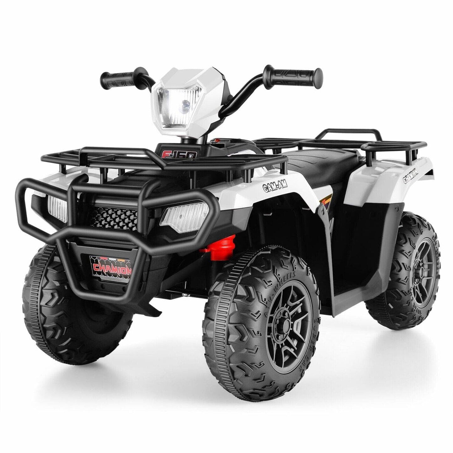 Electric Vehicle with Dual Speed Options, Treaded Tires, and LED Lights - Powered by 12V Battery