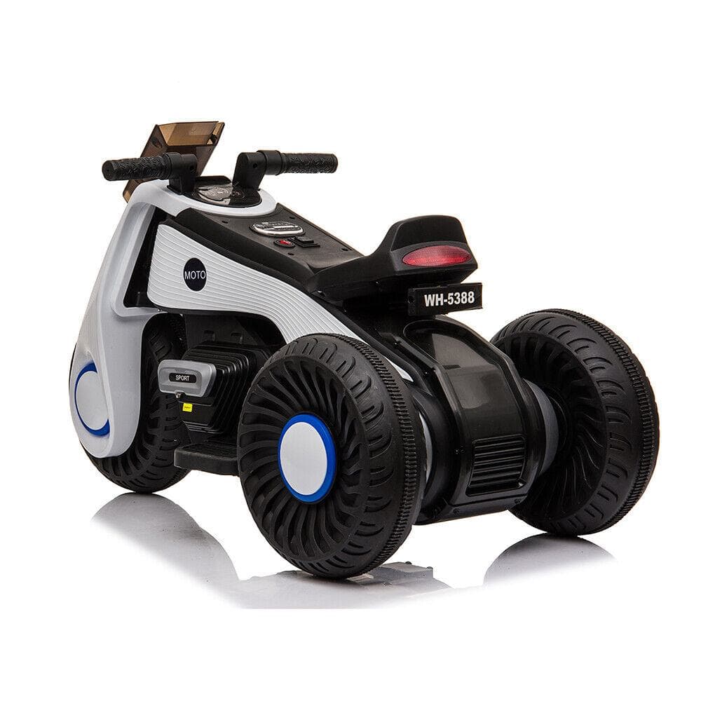 Electric Kids Ride On Motorbike with Training Wheels and MP3 Player - 12V Kids Electric Motorcycle