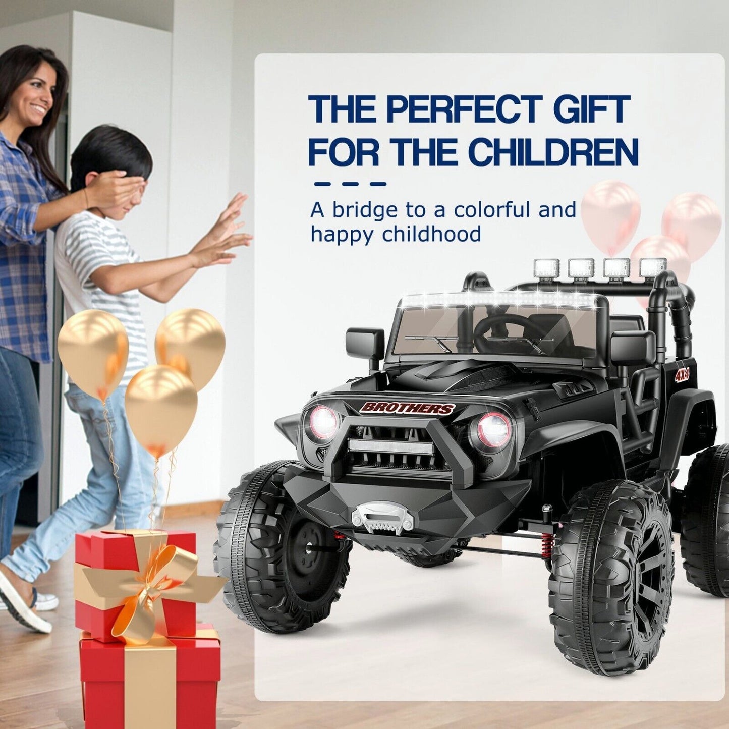Kid Ride on Toy Car with Remote Control - Electric Truck for Children, Perfect Gift!