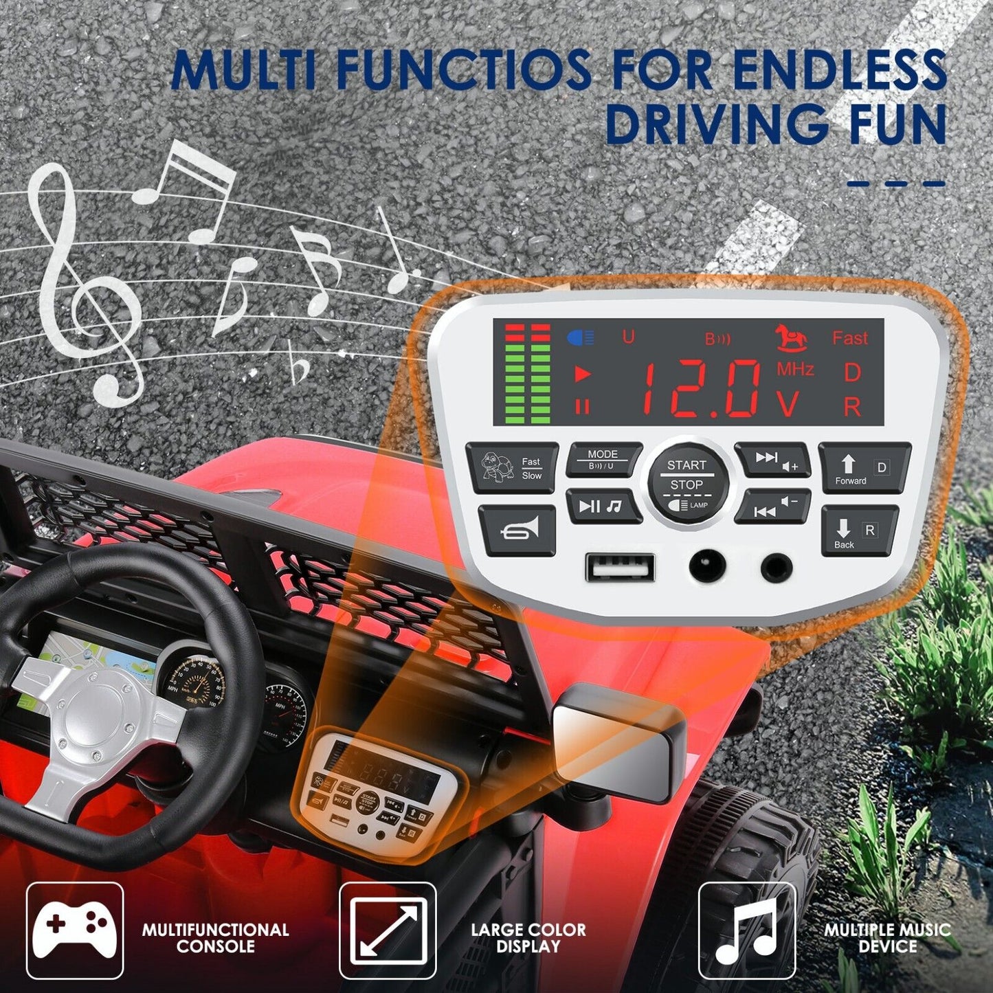 Remote Controlled Lamborghini Electric Car for Kids - 24/12V Ride On Toy Truck