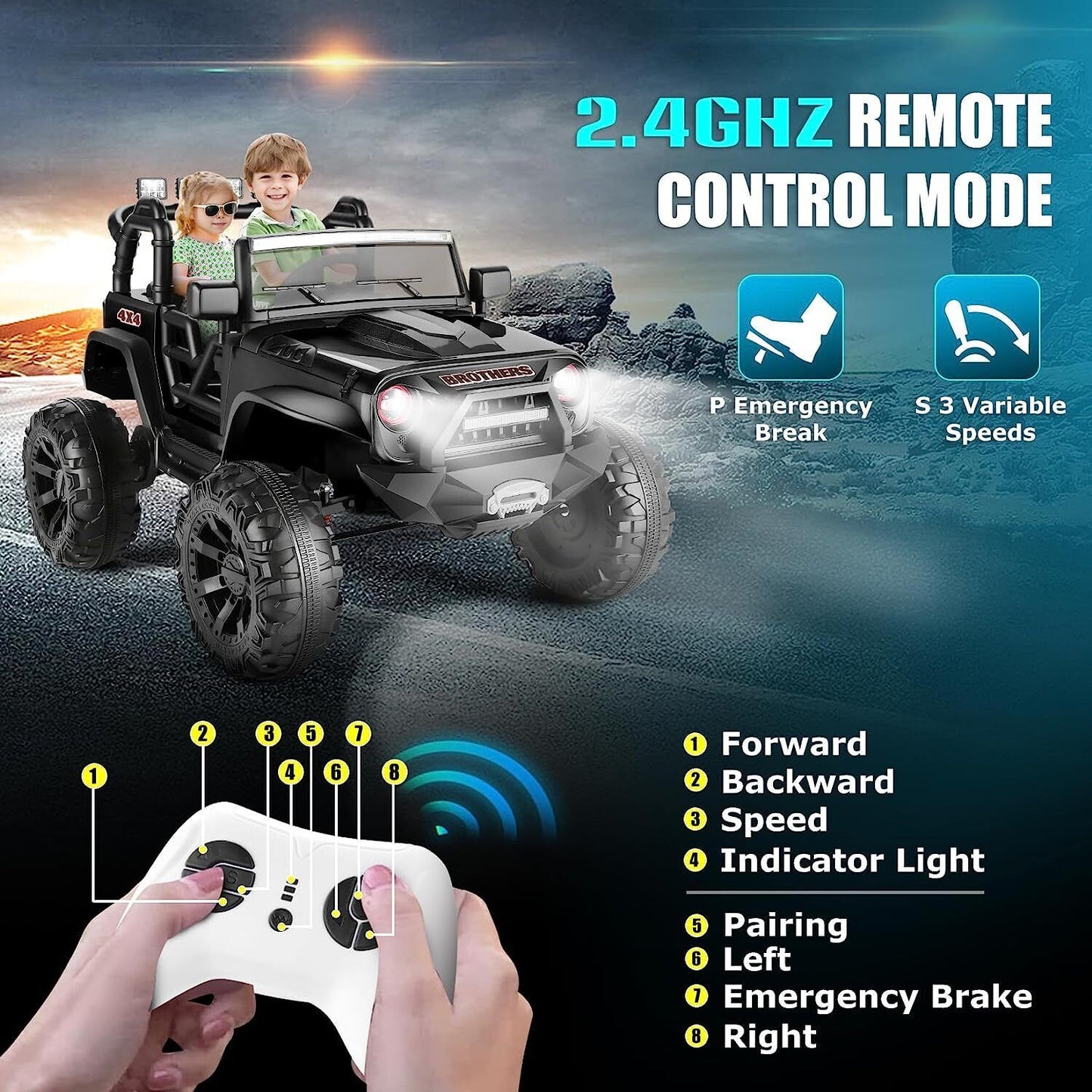 Remote Controlled Lamborghini Electric Car for Kids - 24/12V Ride On Toy Truck