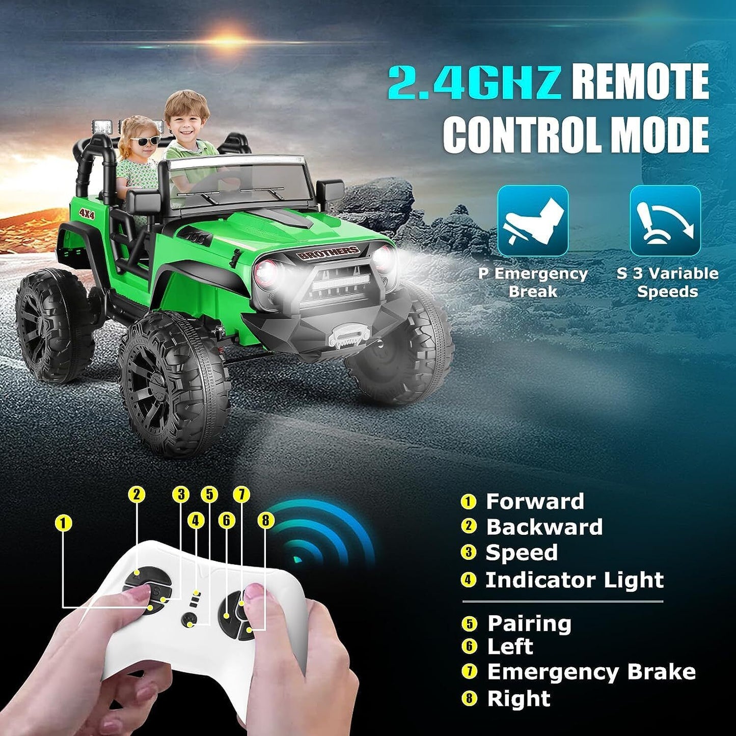 Remote Controlled Lamborghini Electric Car for Kids - 24/12V Ride On Toy Truck