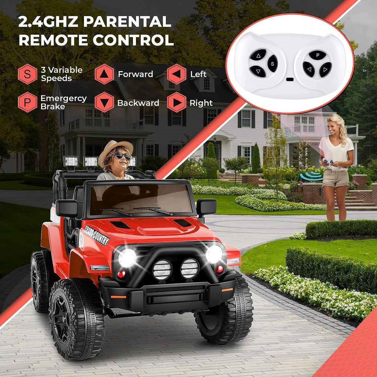 Remote Controlled Lamborghini Electric Car for Kids - 24/12V Ride On Toy Truck