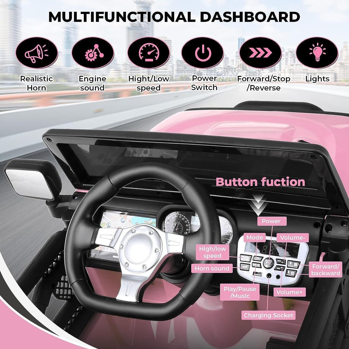 Remote Controlled Lamborghini Electric Car for Kids - 24/12V Ride On Toy Truck