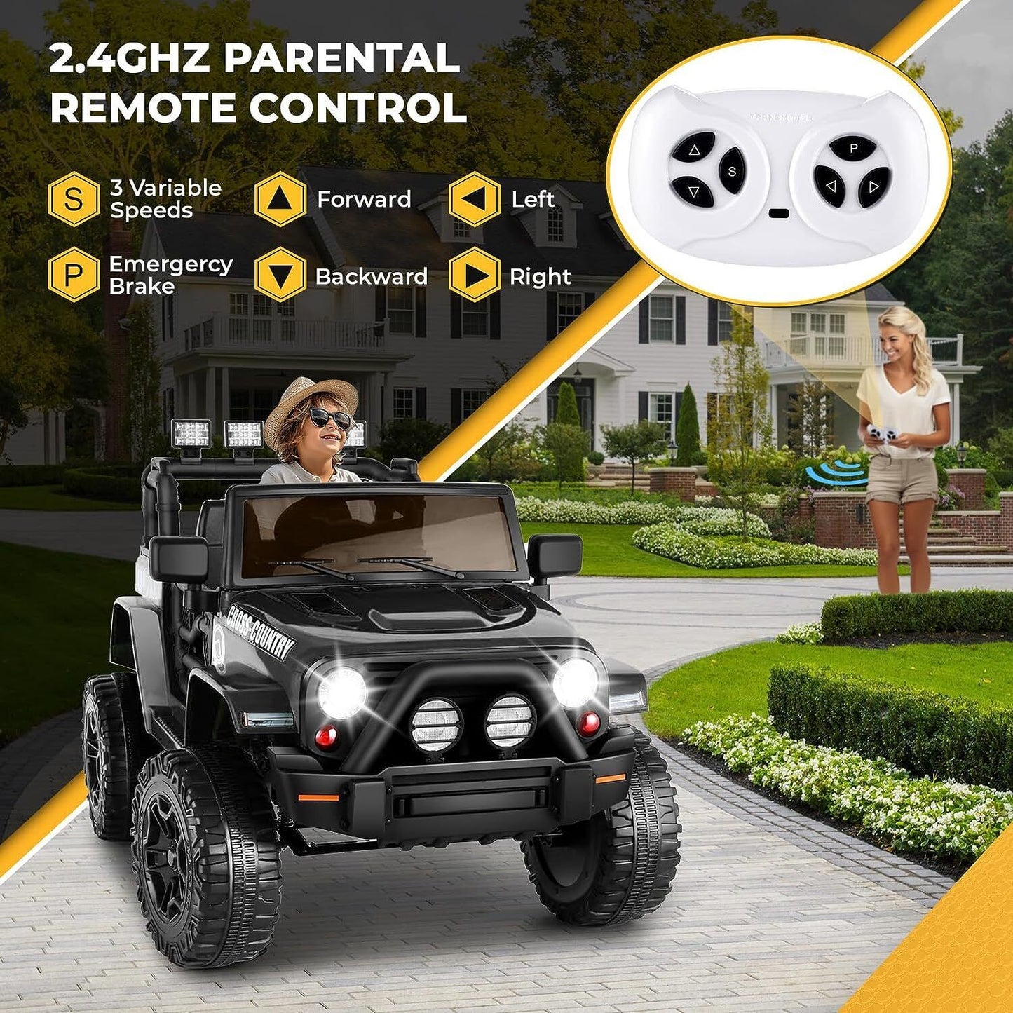 Remote Controlled Lamborghini Electric Car for Kids - 24/12V Ride On Toy Truck