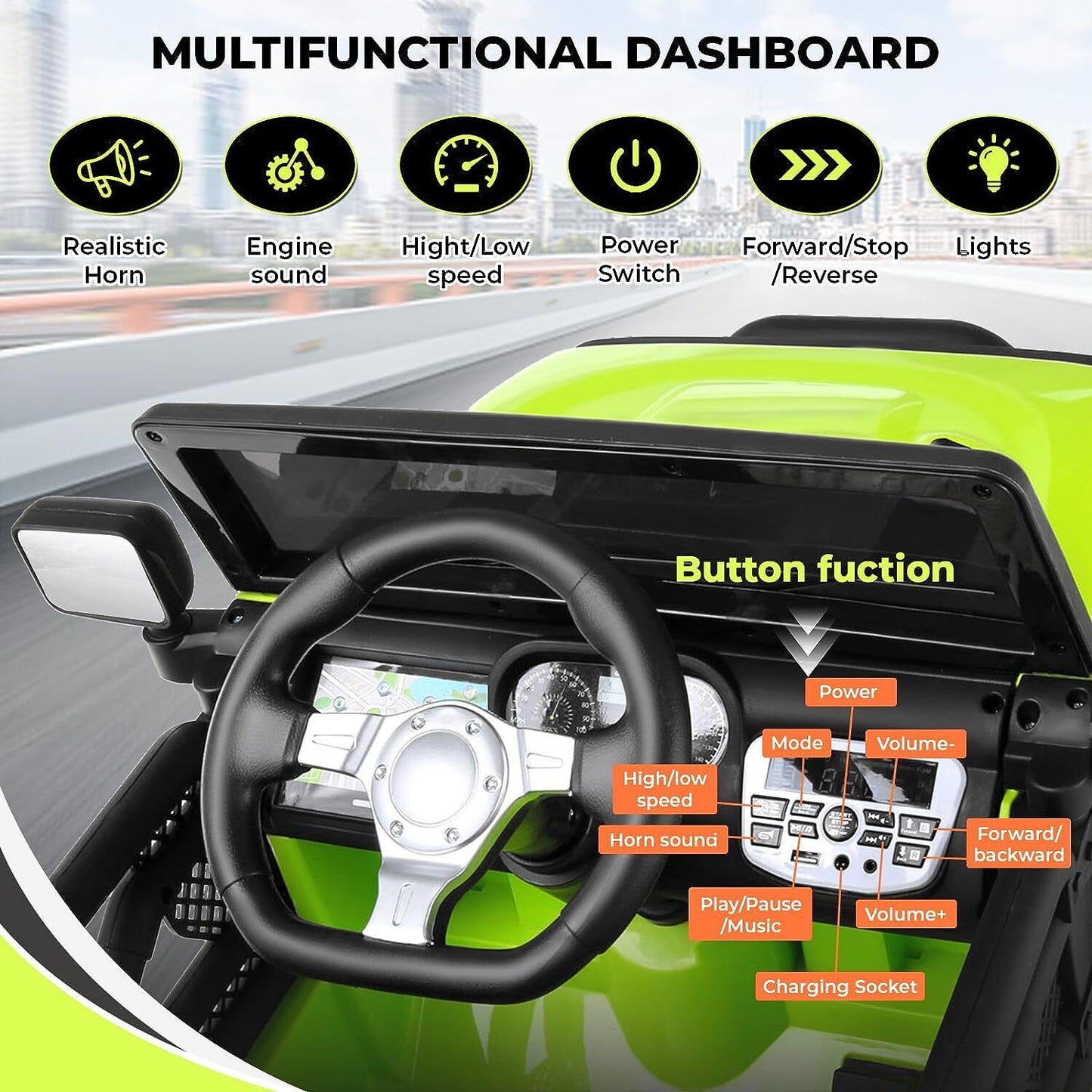 Remote Controlled Lamborghini Electric Car for Kids - 24/12V Ride On Toy Truck