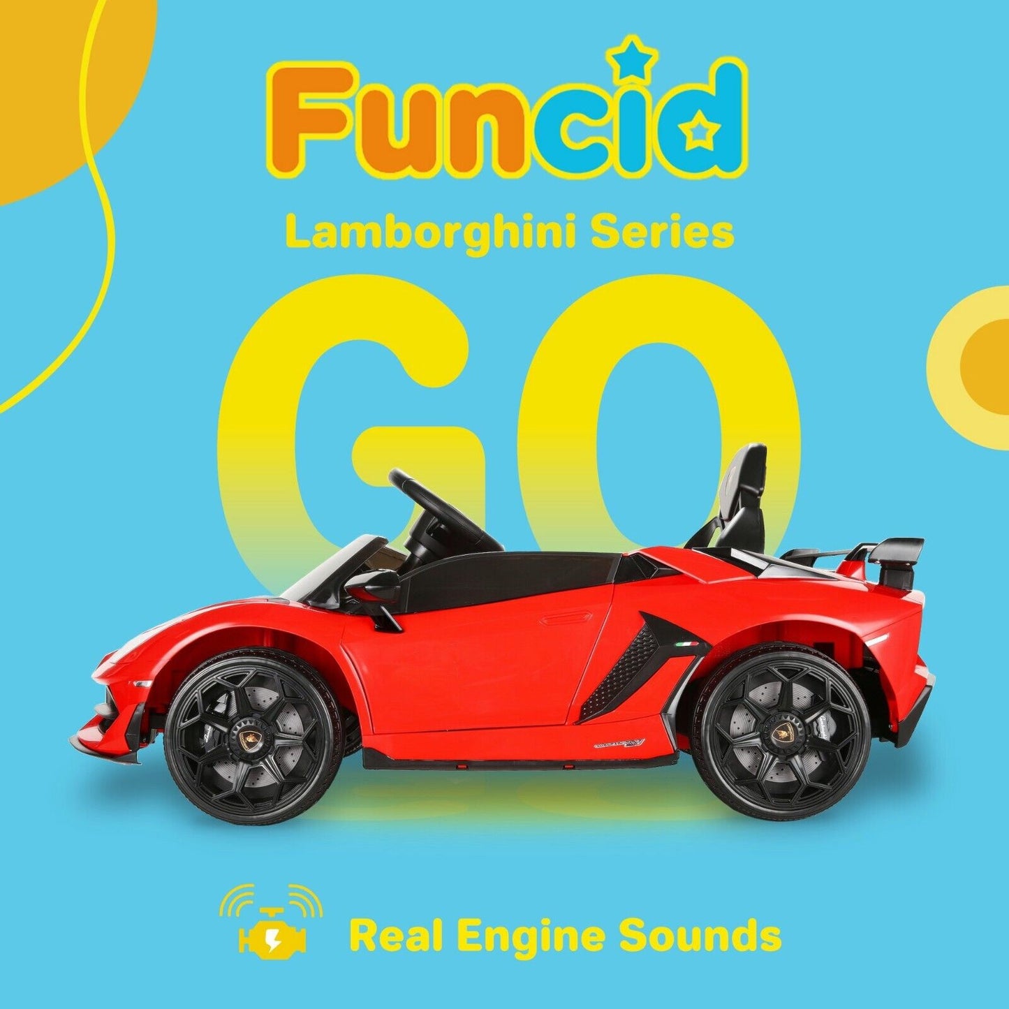Remote Controlled Lamborghini Electric Car for Kids - 24/12V Ride On Toy Truck