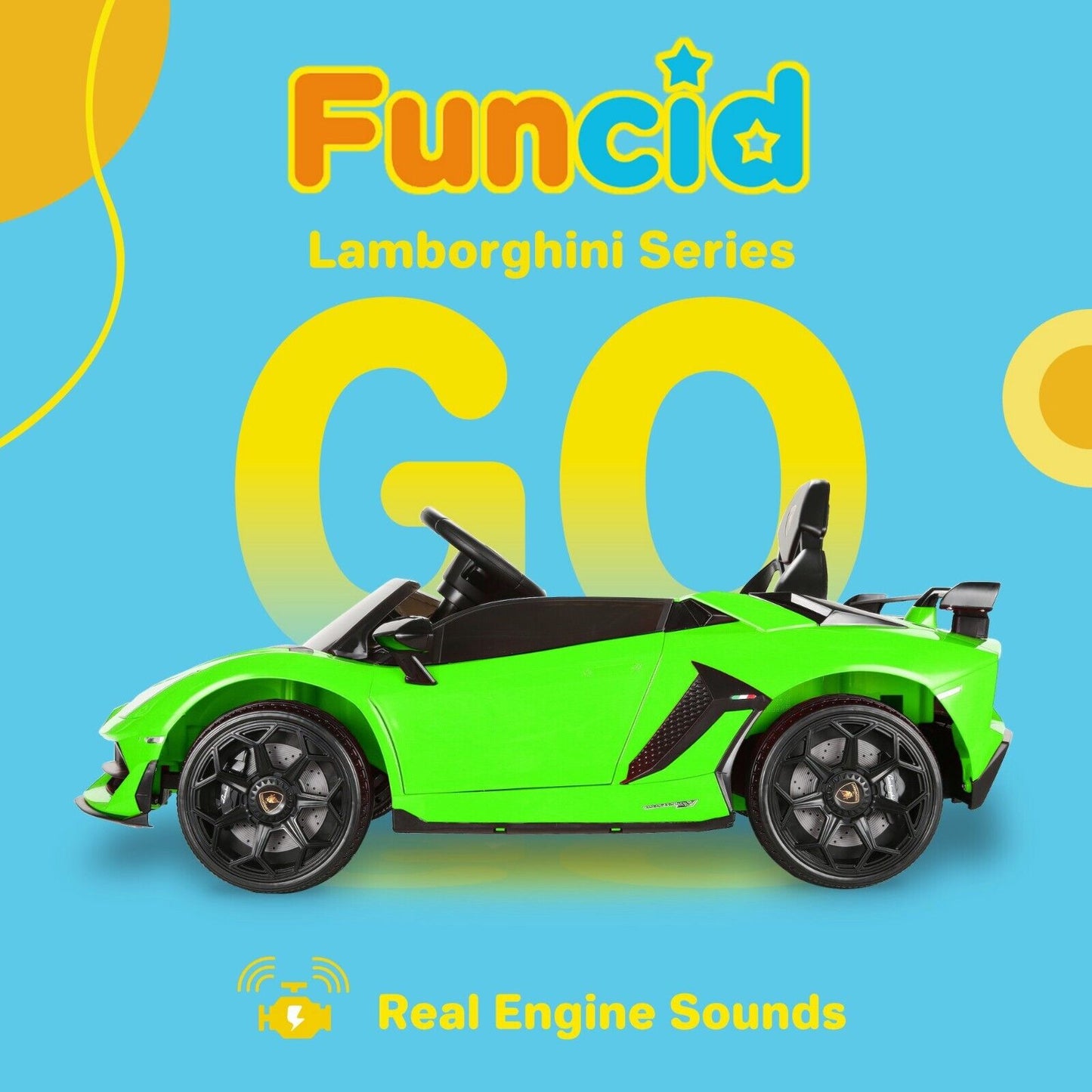 Remote Controlled Lamborghini Electric Car for Kids - 24/12V Ride On Toy Truck