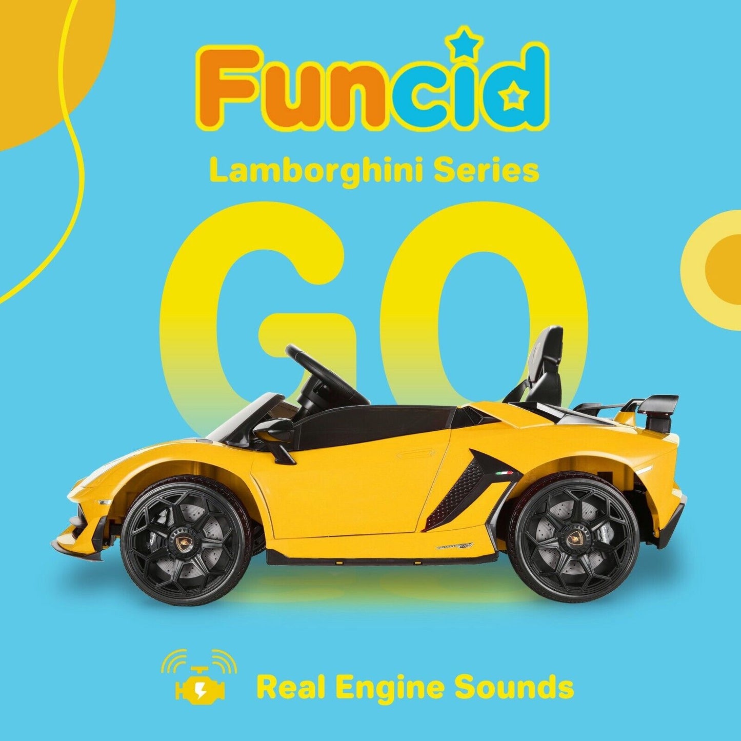 Remote Controlled Lamborghini Electric Car for Kids - 24/12V Ride On Toy Truck