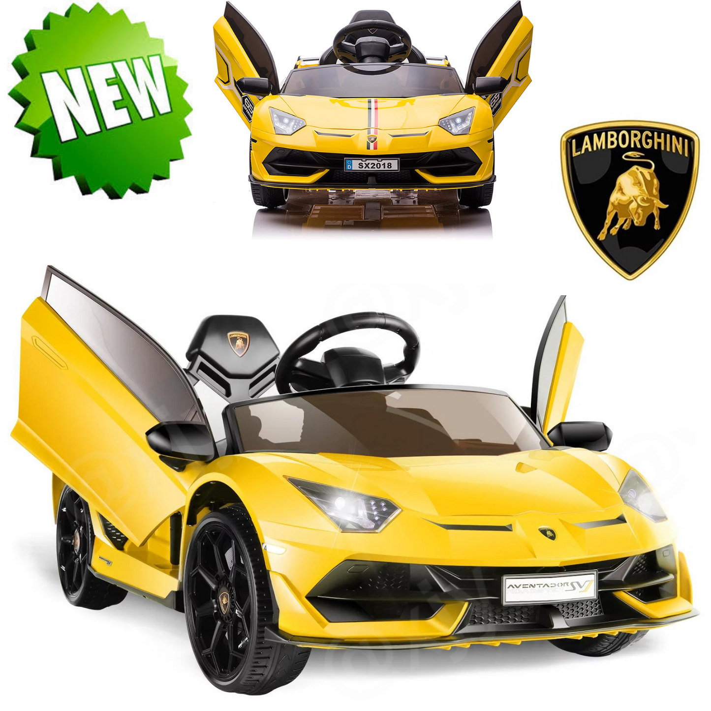 Remote Controlled Lamborghini Electric Car for Kids - 24/12V Ride On Toy Truck