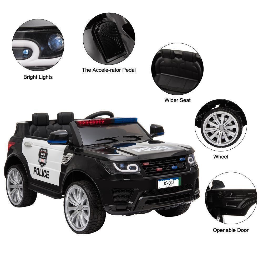 Electric Police Kids Ride-On SUV Truck with Lights and Remote Control - Perfect Gift for Little Officers
