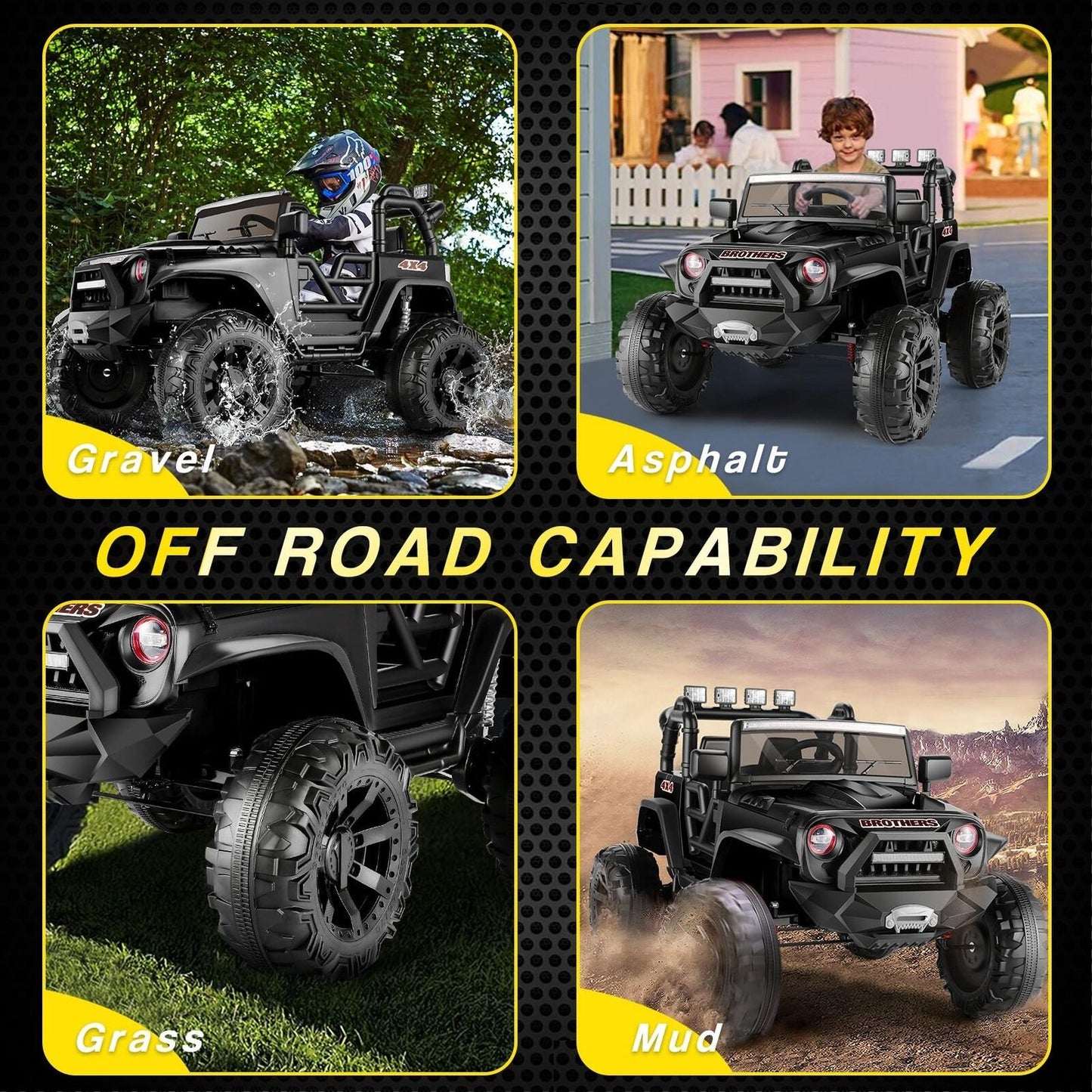 Electric Ride-On Car for Kids Ages 3-8: ATV Truck with 12V/24V Power Wheels