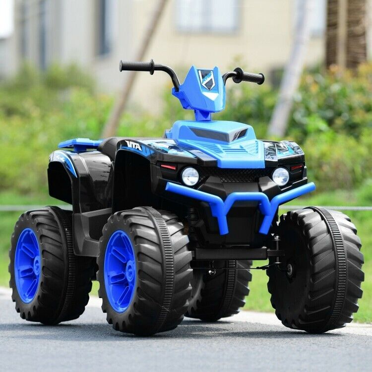 Electric Ride-On Car for Kids with 2 Speeds, MP3 Player, LED Lights, and Treaded Tires - 12V