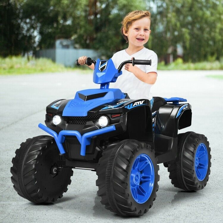 Electric Ride-On Car for Kids with 2 Speeds, MP3 Player, LED Lights, and Treaded Tires - 12V