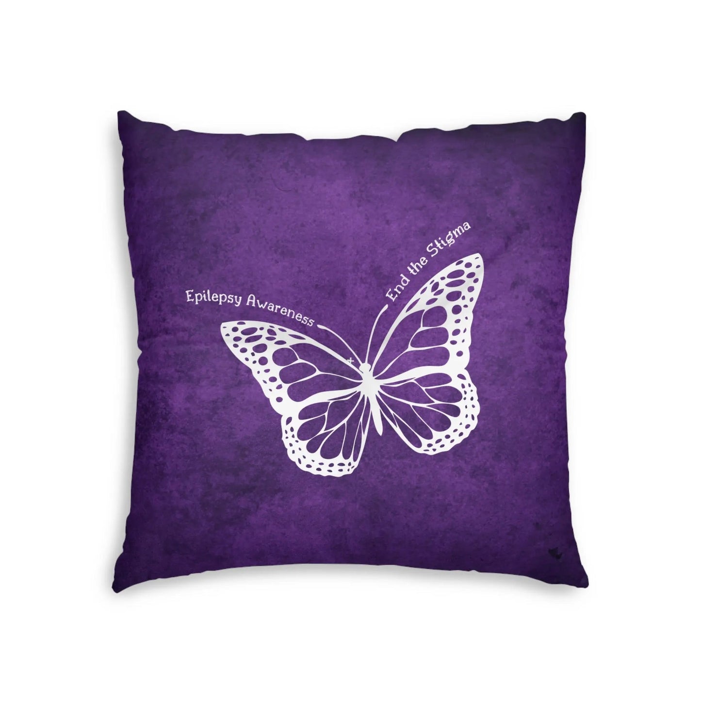 Epilepsy Awareness Butterfly Tufted Floor Pillow - End the Stigma