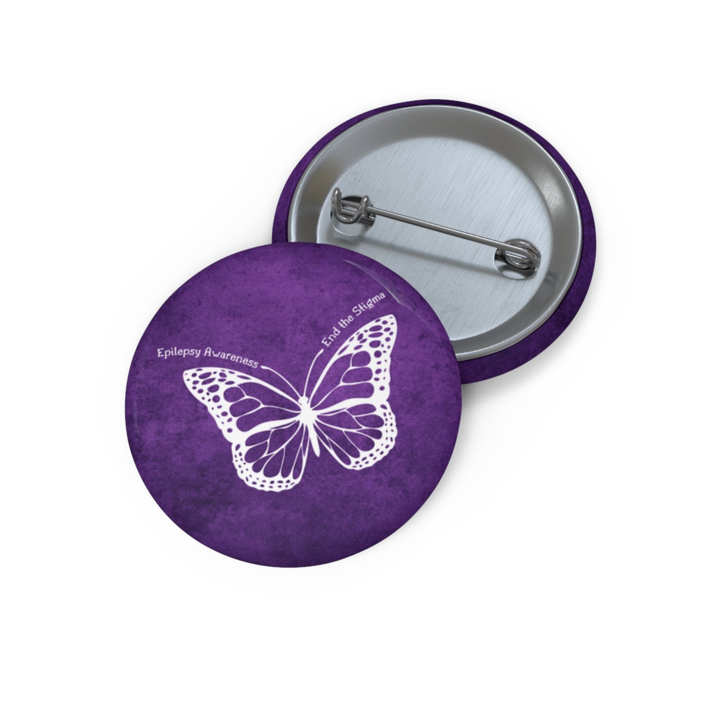 Epilepsy Awareness Butterfly Pinback Button