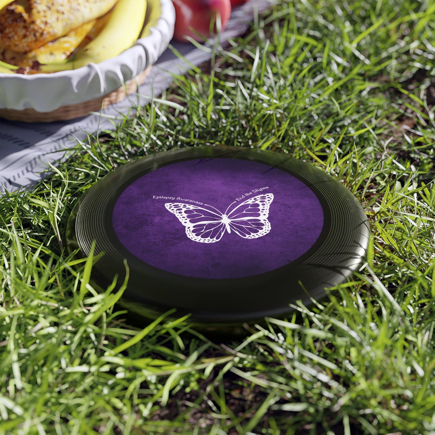 Epilepsy Awareness Flying Disc - End the Stigma Butterfly Design