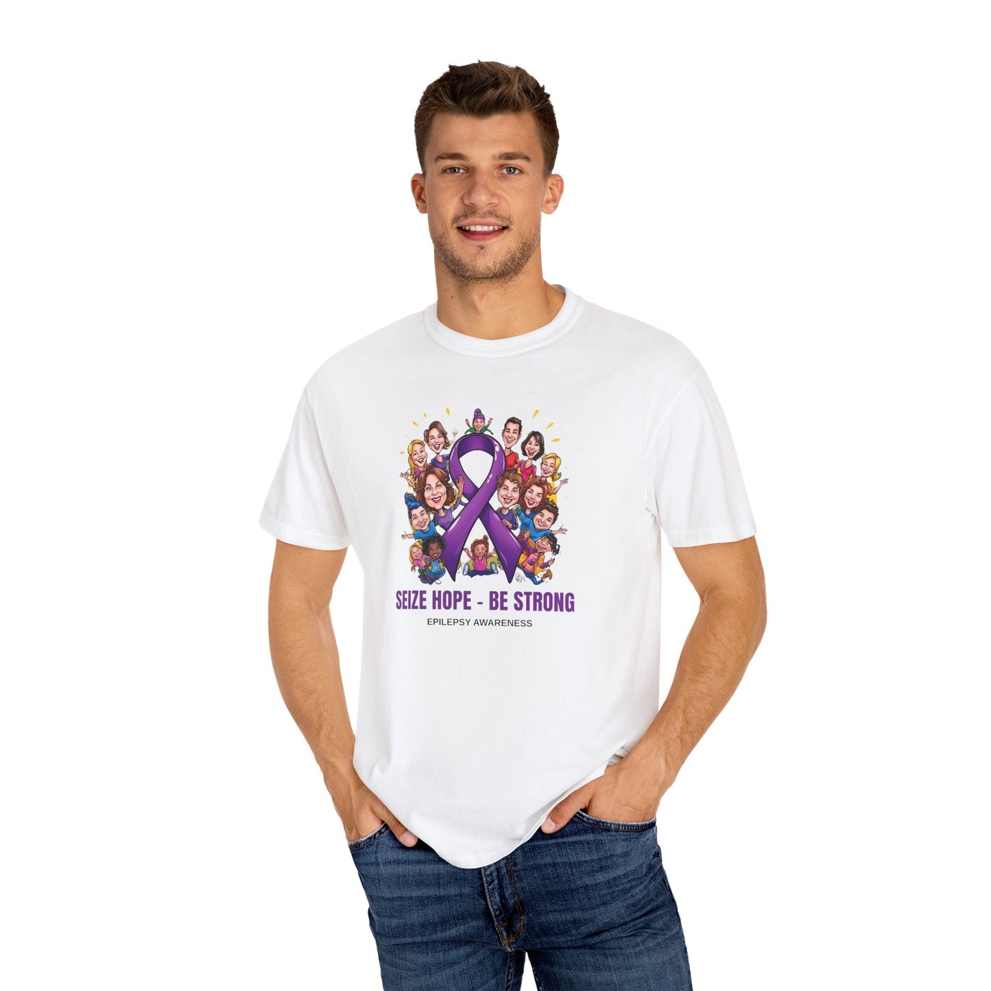 Epilepsy Awareness Unisex Garment-Dyed T-Shirt - Seize Hope, Be Strong