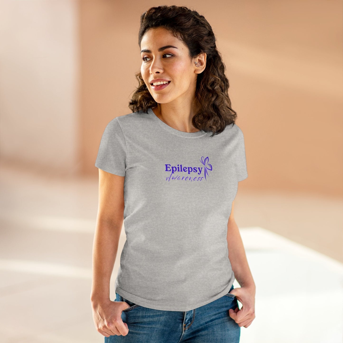 Women's Purple Ribbon Epilepsy Awareness T-Shirt - Show Your Support