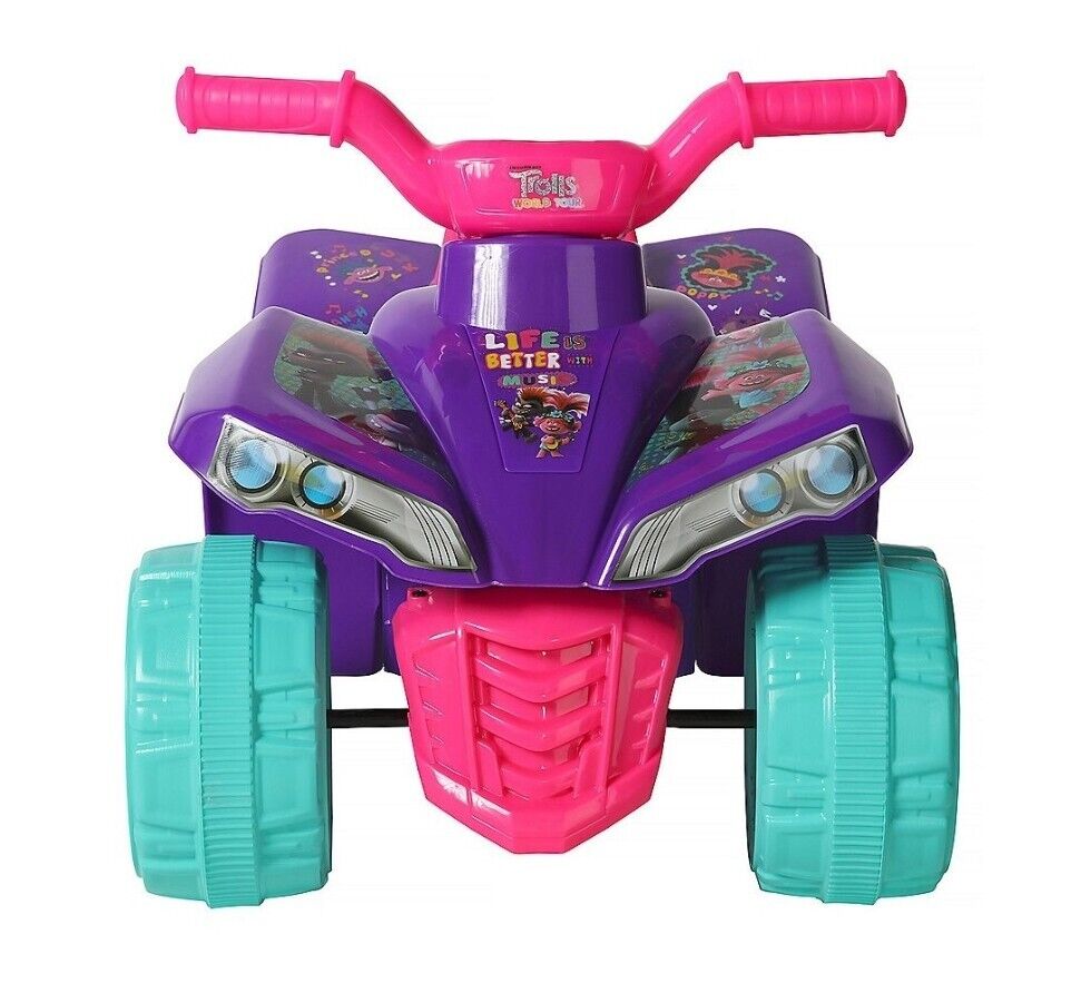 Experience the Fun with Dynacraft Trolls Dreamworks 6V Battery Powered Little Quad Kids Ride On ATV