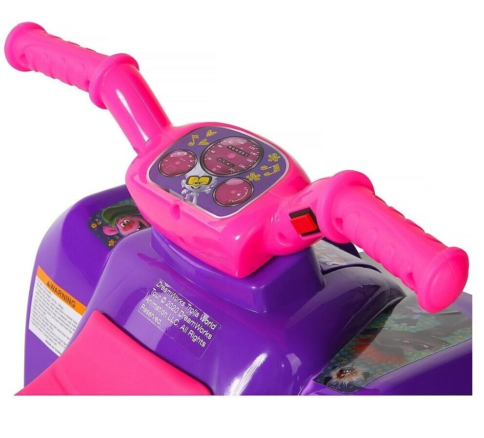 Experience the Fun with Dynacraft Trolls Dreamworks 6V Battery Powered Little Quad Kids Ride On ATV