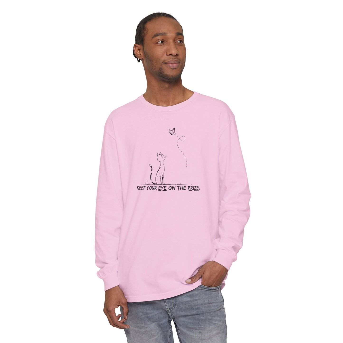 Eye-on-the-Prize Cat-Inspired Long-Sleeve Tee