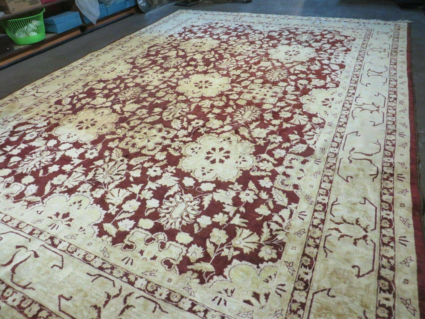 10' X 15' Hand Made Pakistan Wool on Cotton Rug Peshawar # 200A